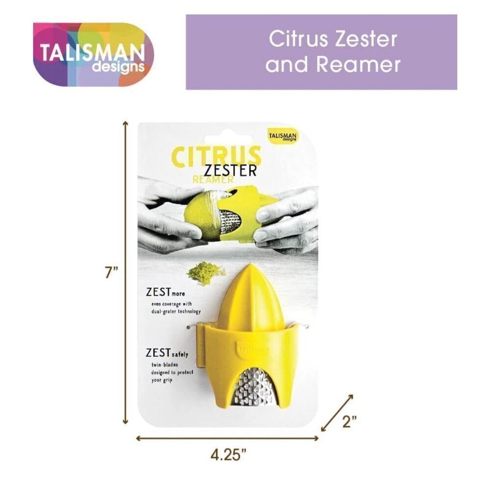 Talisman Designs Citrus Zester & Reamer‎ Orange Lemons Limes BPA Free New